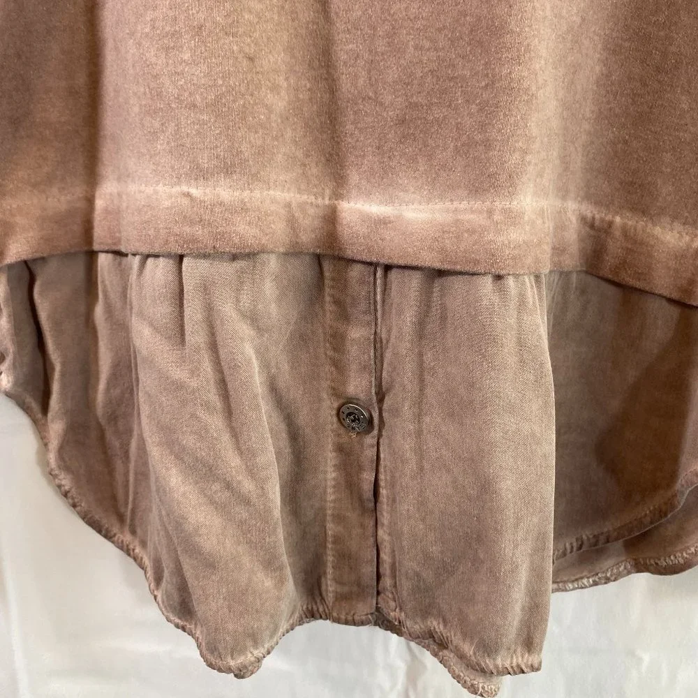 Made in Italy Light Brown Sequined Long Sleeve Hoodie Top NWOT Size Large - Picture 7 of 15